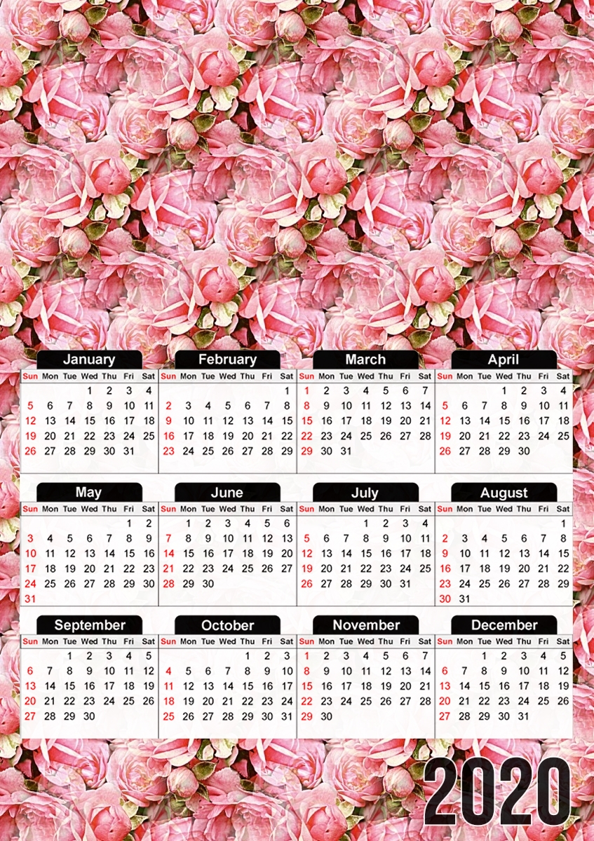  Roses Bouquet for A3 Photo Calendar 30x43cm