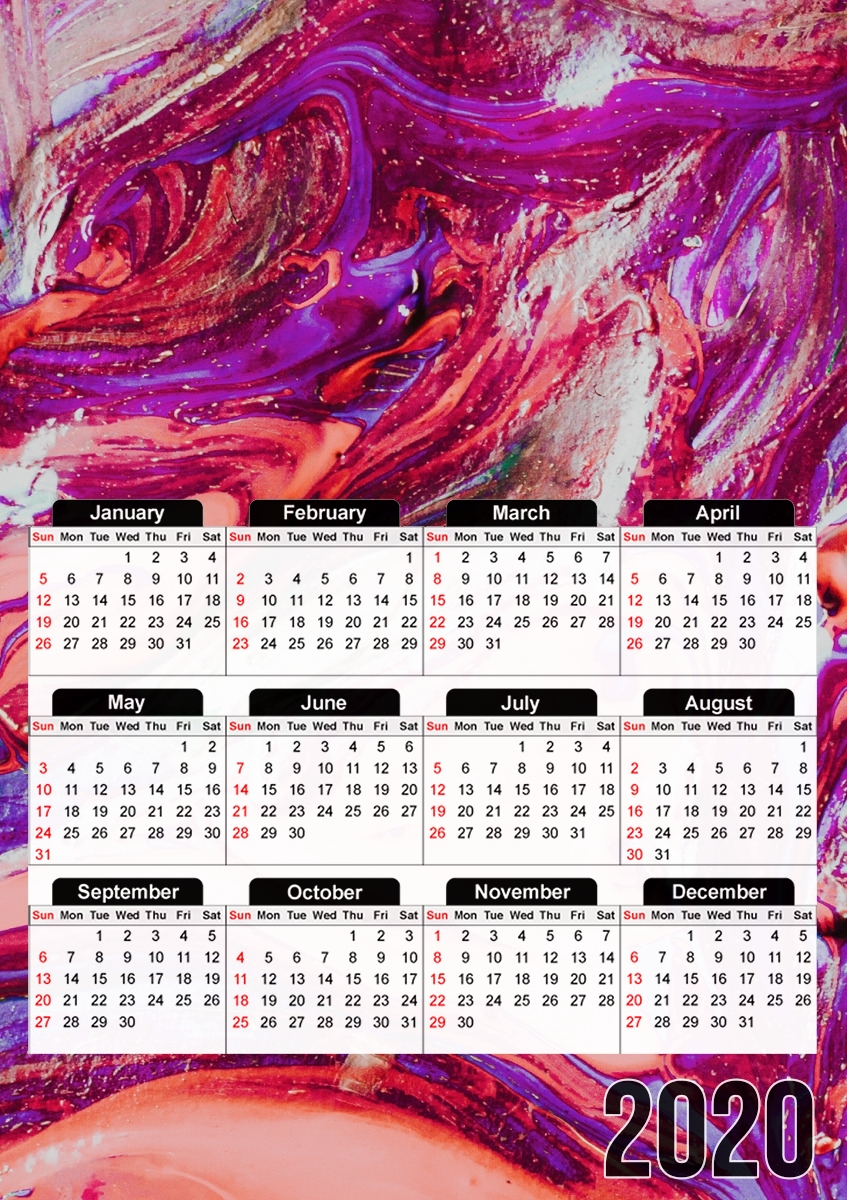  PINK LAVA for A3 Photo Calendar 30x43cm