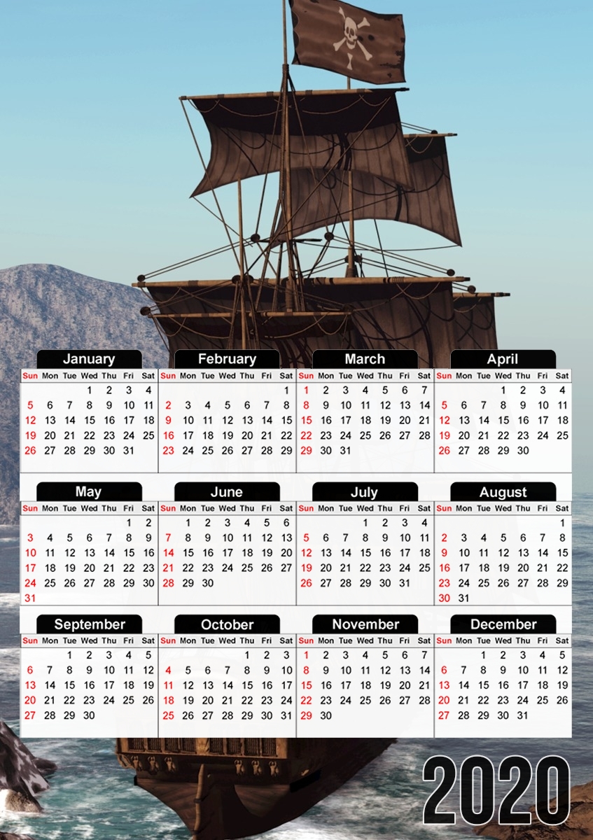  Pirate Ship 1 for A3 Photo Calendar 30x43cm