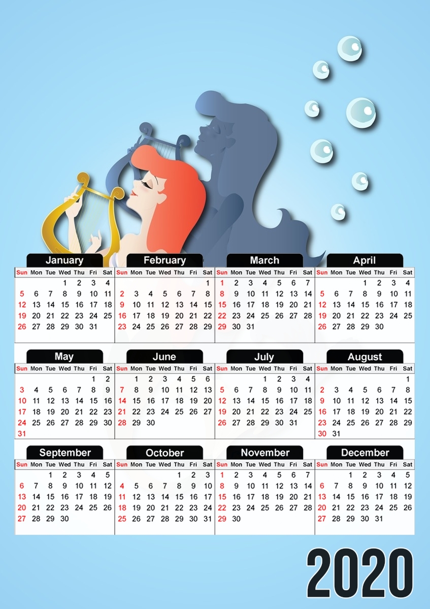  Pisces - Ariel for A3 Photo Calendar 30x43cm