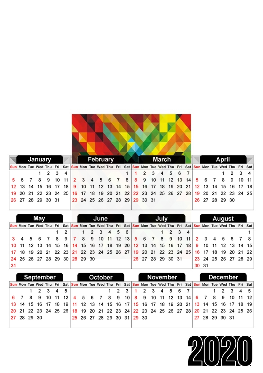  Mosaic Pixel for A3 Photo Calendar 30x43cm