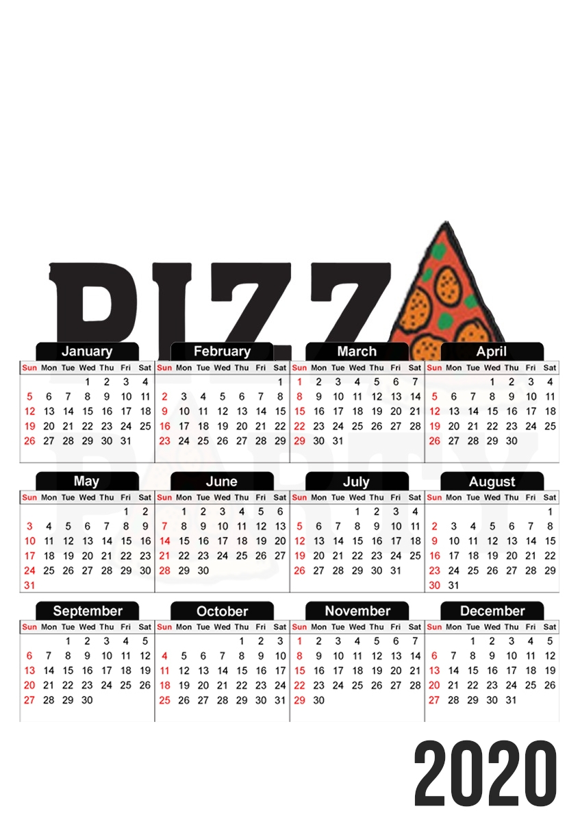  Pizza Party for A3 Photo Calendar 30x43cm