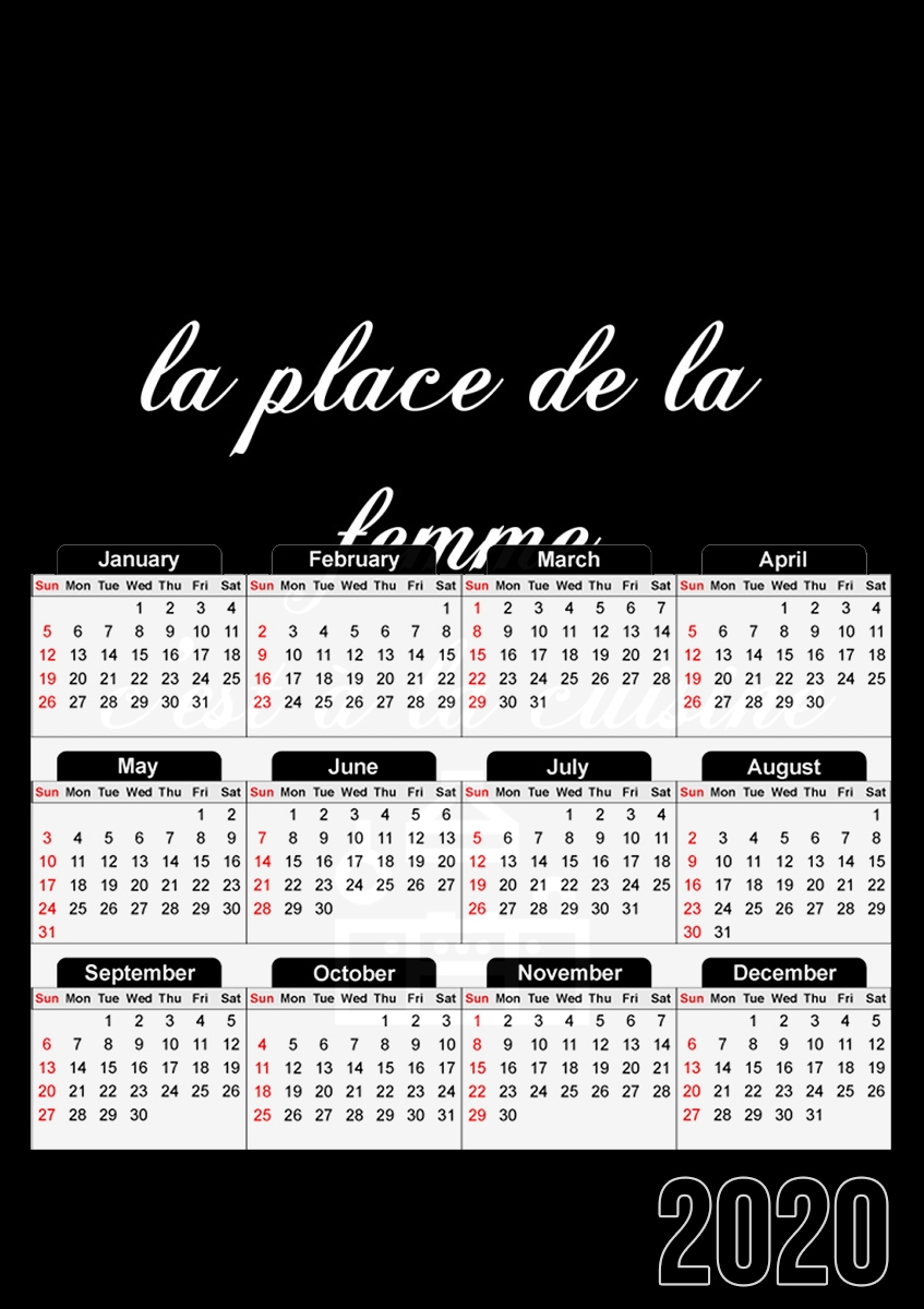  Place de la femme cuisine for A3 Photo Calendar 30x43cm