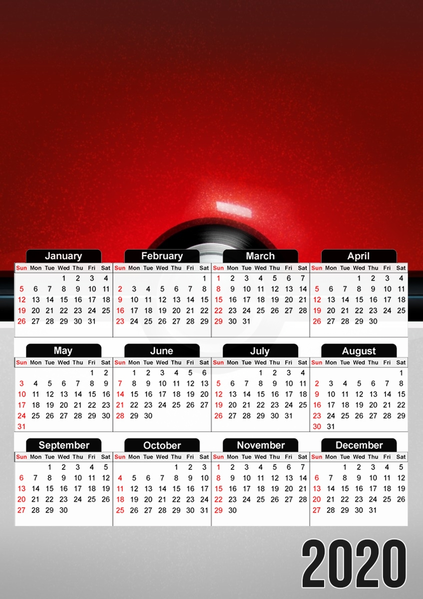  PokeBall for A3 Photo Calendar 30x43cm