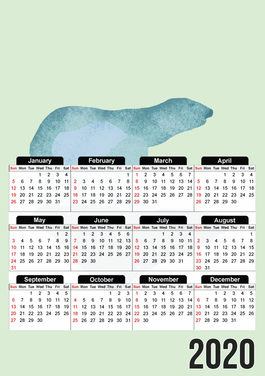  Polar Bear for A3 Photo Calendar 30x43cm