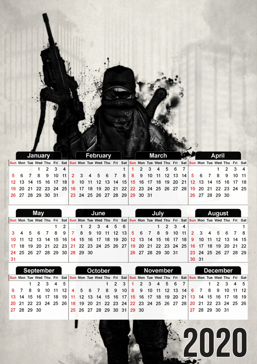  Post Apocalyptic Warrior for A3 Photo Calendar 30x43cm