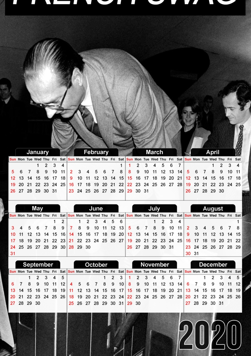  President Chirac Metro French Swag for A3 Photo Calendar 30x43cm