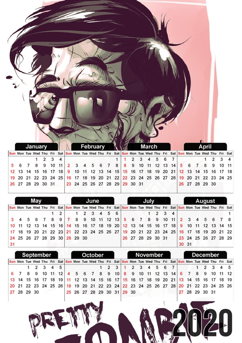  Pretty zombie for A3 Photo Calendar 30x43cm