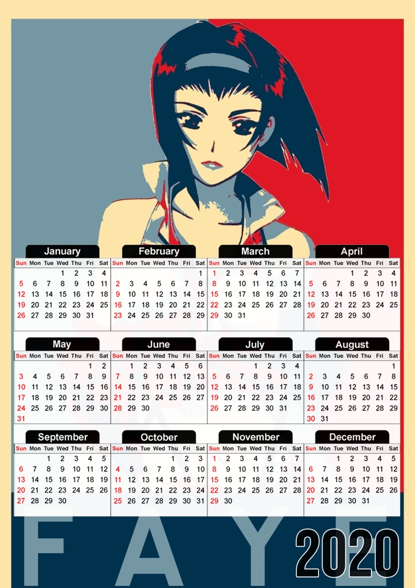  Propaganda Faye CowBoy for A3 Photo Calendar 30x43cm