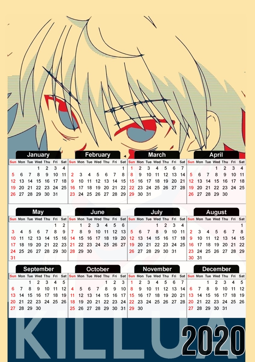  Propaganda killua Kirua Zoldyck for A3 Photo Calendar 30x43cm