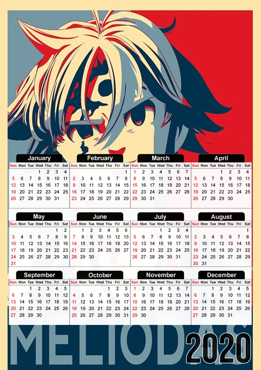  Propaganda Meliodas Demon Tatoo for A3 Photo Calendar 30x43cm