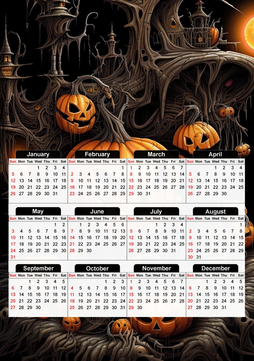  Pumpkins for A3 Photo Calendar 30x43cm