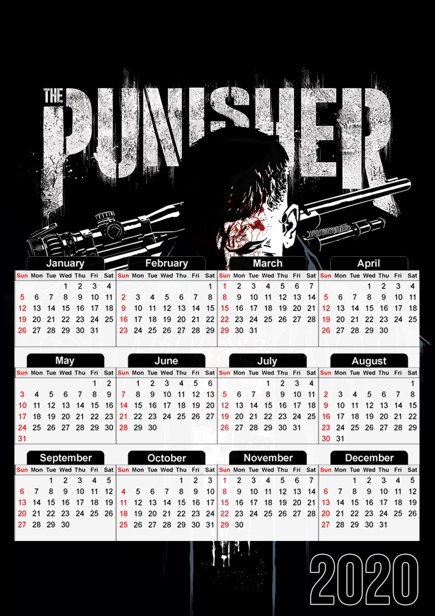  Punisher Blood Frank Castle for A3 Photo Calendar 30x43cm