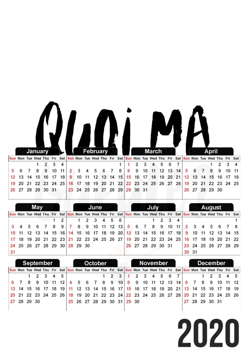  Quoi ma gueule for A3 Photo Calendar 30x43cm