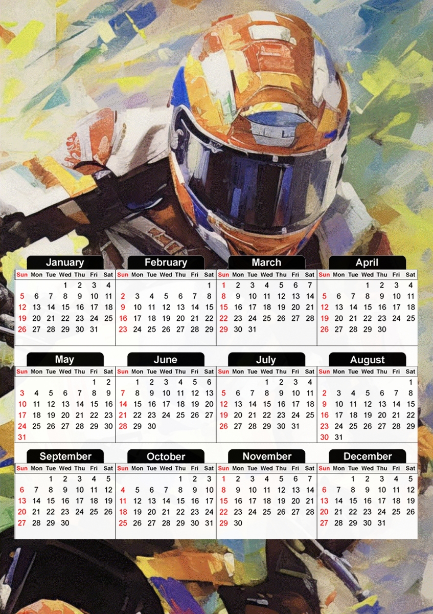  Racing Moto  for A3 Photo Calendar 30x43cm