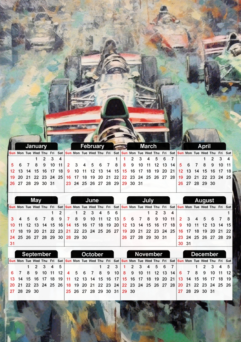  Racing Vintage 2 for A3 Photo Calendar 30x43cm