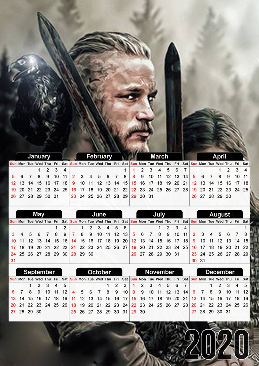  Ragnar And Rollo vikings for A3 Photo Calendar 30x43cm