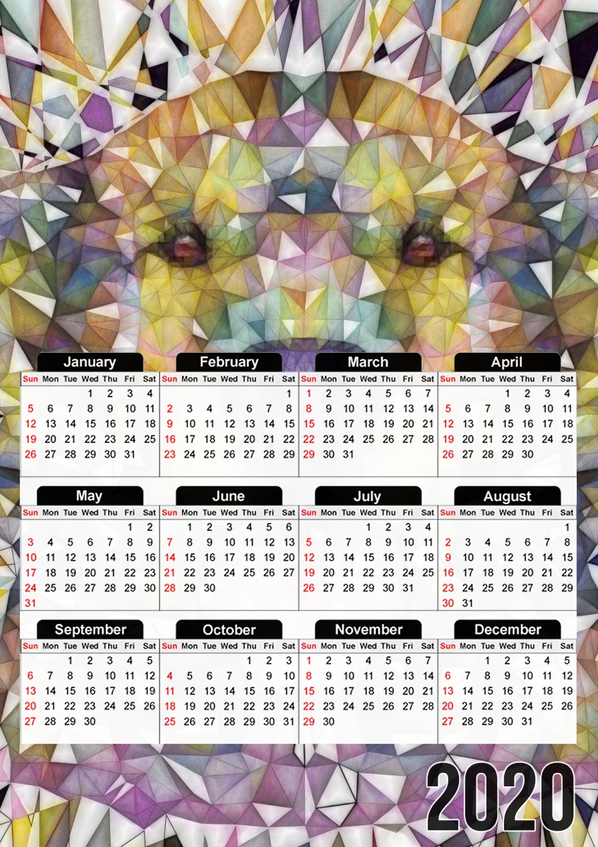  rainbow dog for A3 Photo Calendar 30x43cm