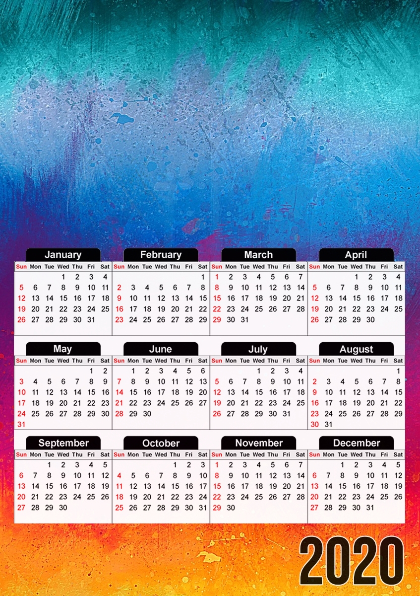  Rainbow strokes for A3 Photo Calendar 30x43cm