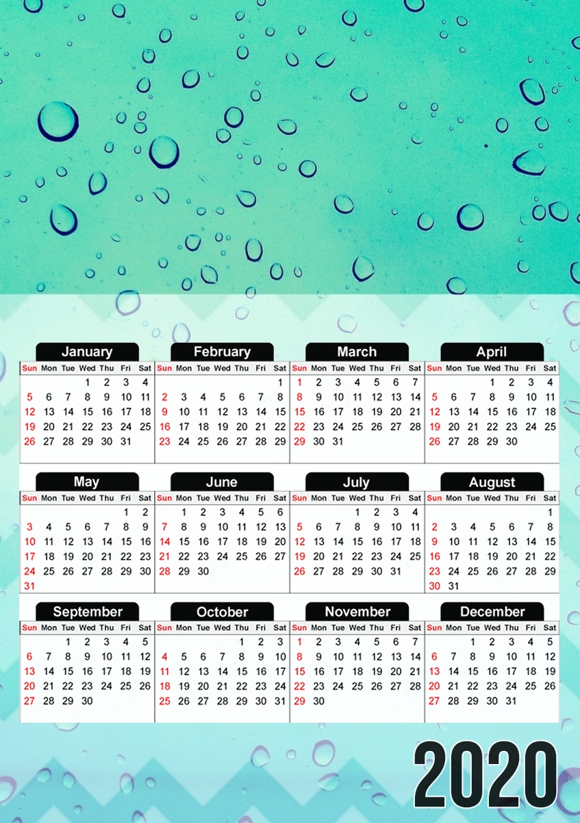  Rainy Day Blues for A3 Photo Calendar 30x43cm