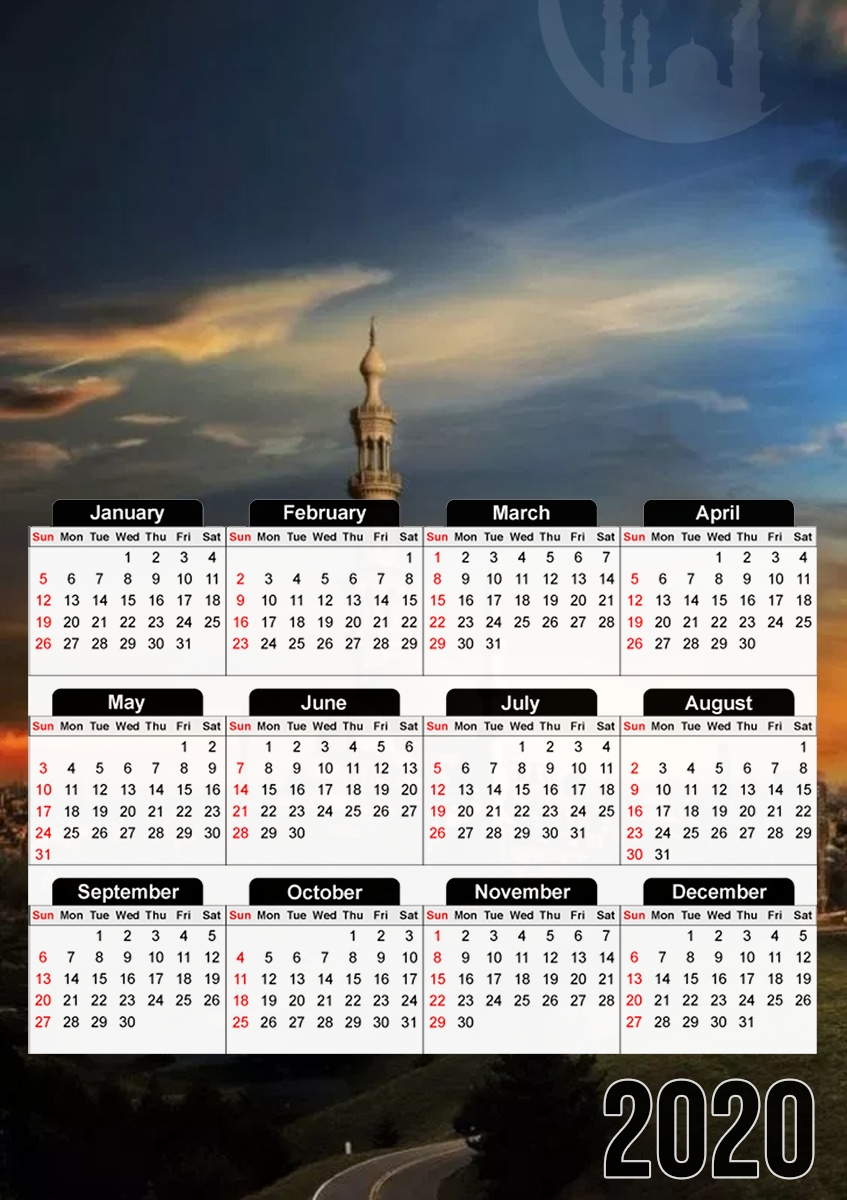  Ramadan Kareem Mubarak for A3 Photo Calendar 30x43cm