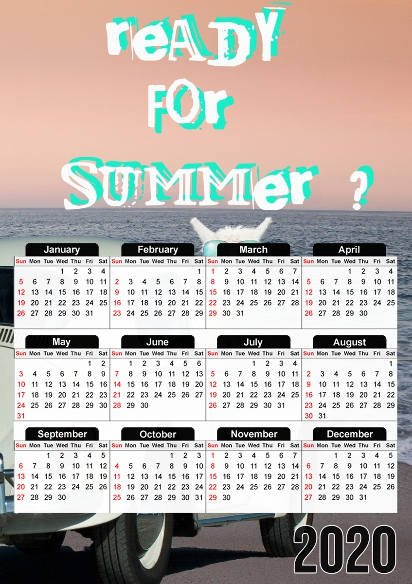  READY FOR SUMMER ? for A3 Photo Calendar 30x43cm