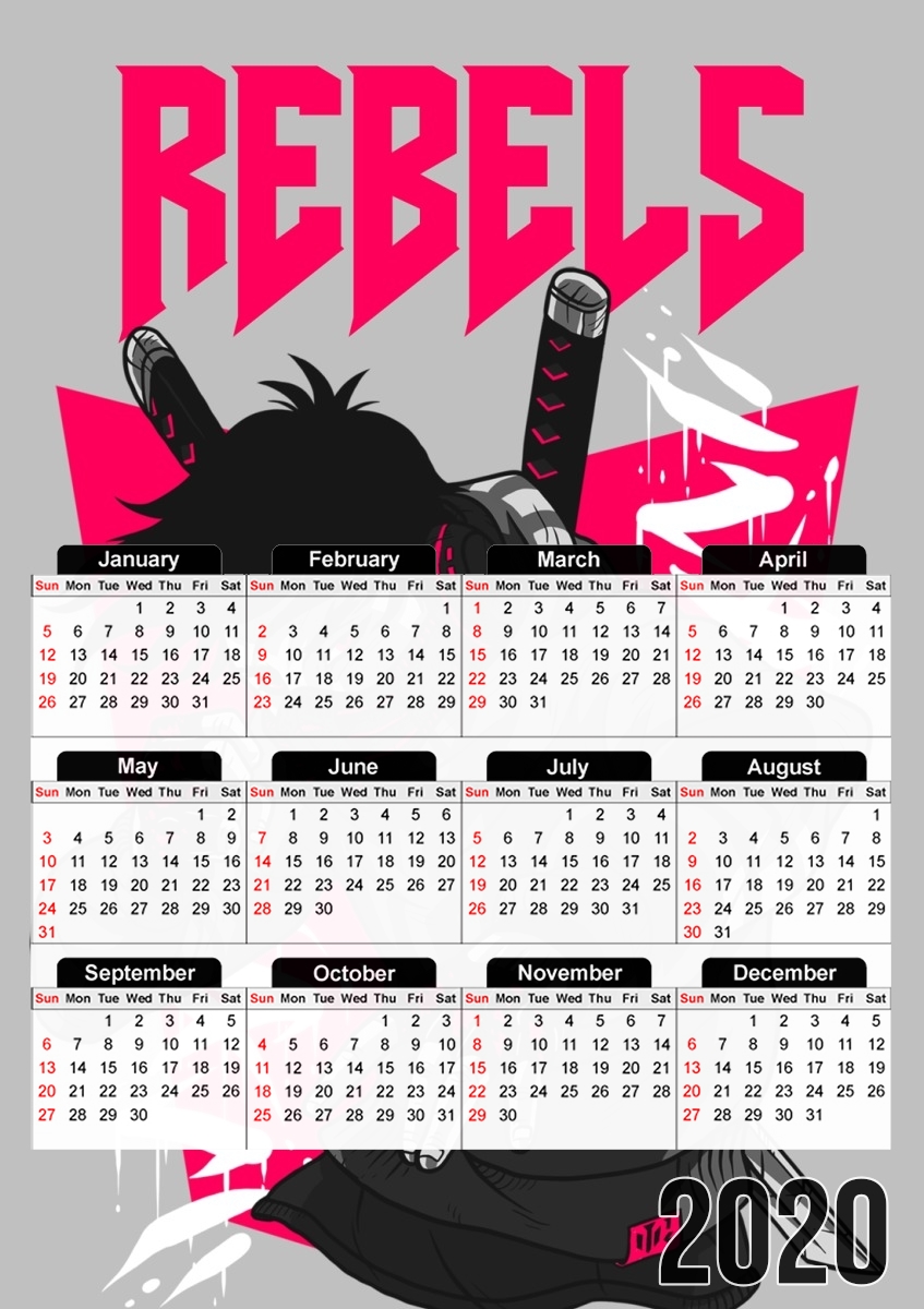  Rebels Ninja for A3 Photo Calendar 30x43cm