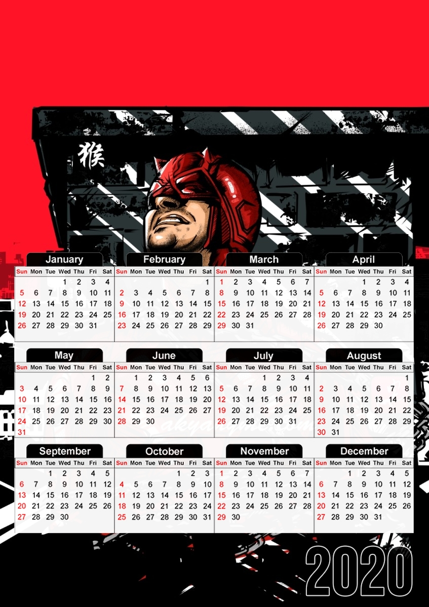  Red  for A3 Photo Calendar 30x43cm