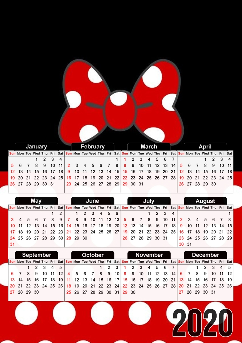  Red And Black Point Mouse for A3 Photo Calendar 30x43cm