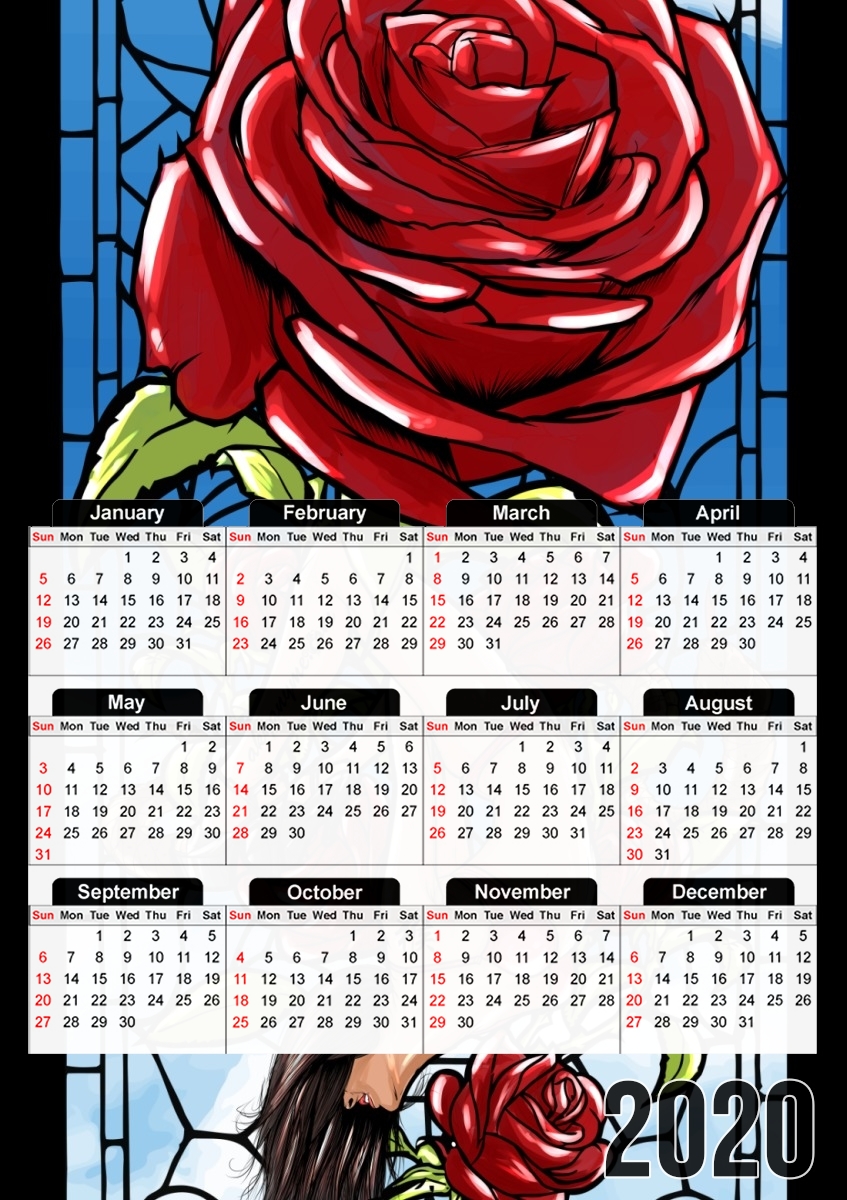  Red Roses for A3 Photo Calendar 30x43cm