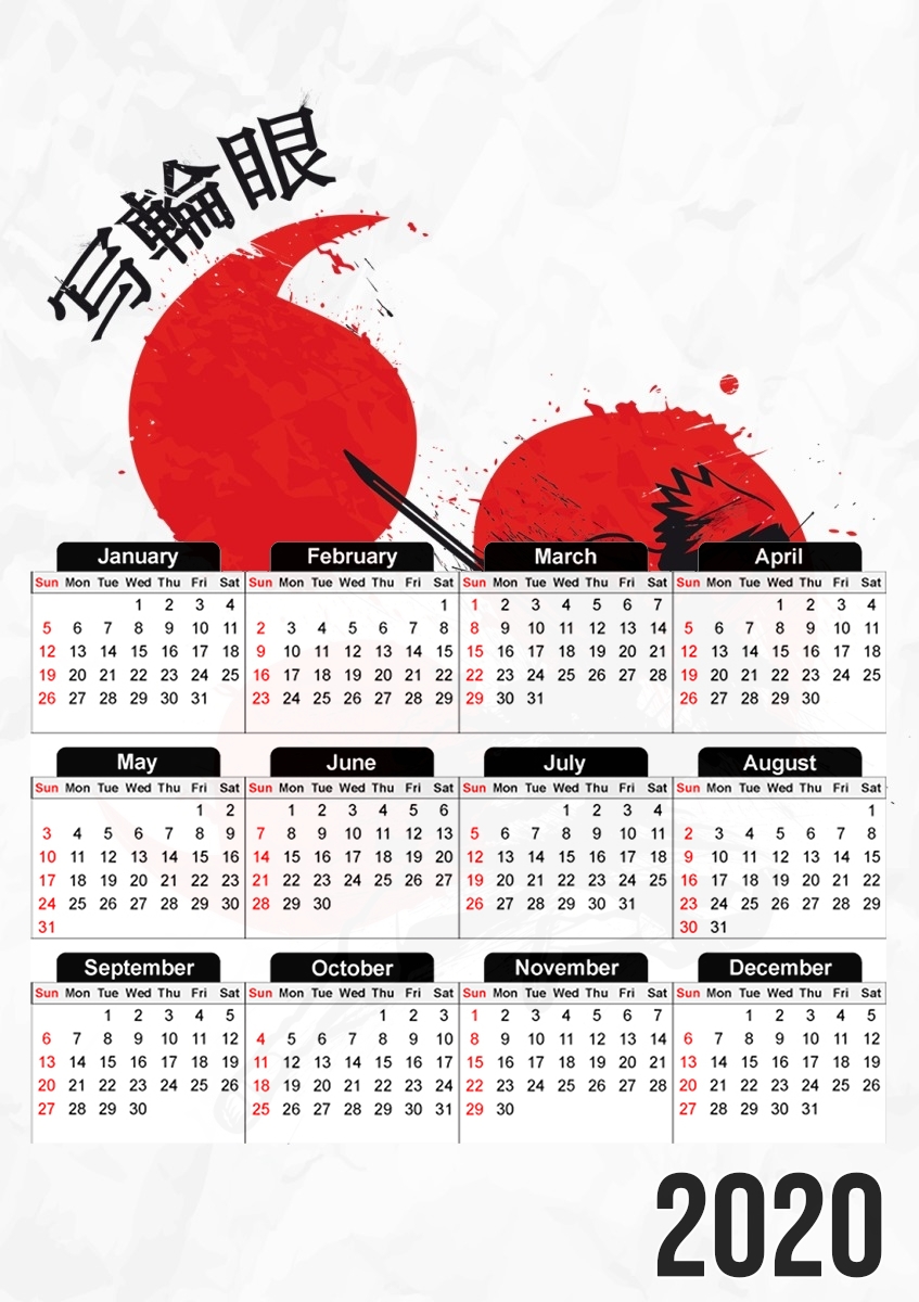  RedSun : Sharingan for A3 Photo Calendar 30x43cm