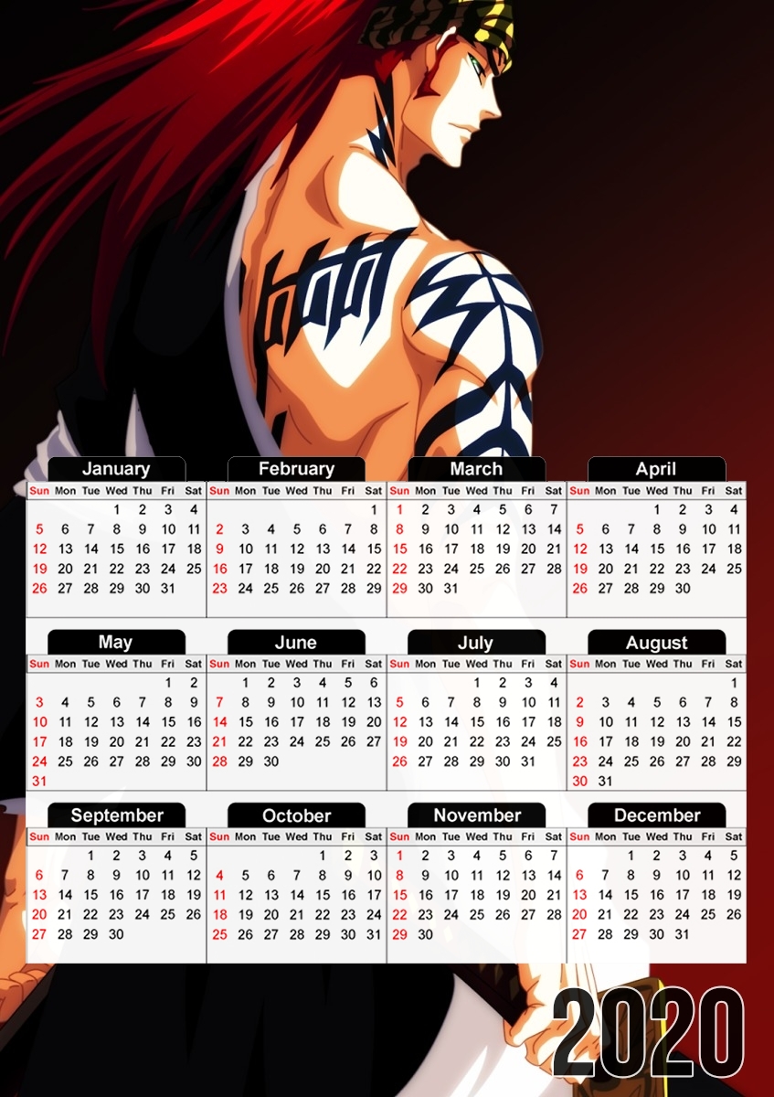  Renji bleach art for A3 Photo Calendar 30x43cm