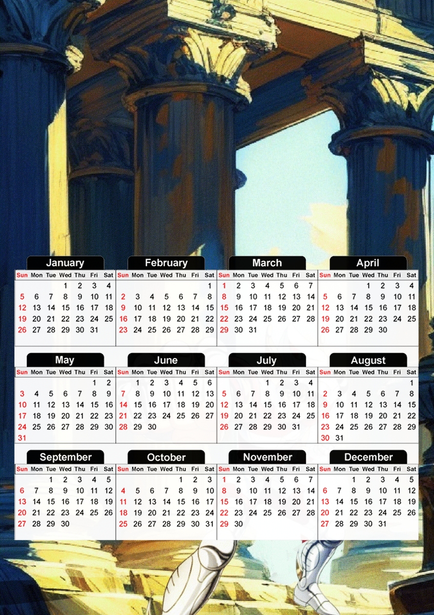  Retro 80 Seiya for A3 Photo Calendar 30x43cm