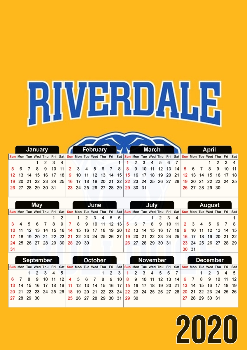  Riverdale Bulldogs for A3 Photo Calendar 30x43cm