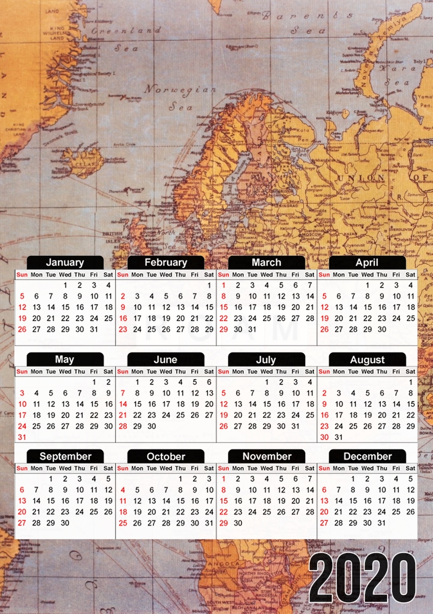  roam for A3 Photo Calendar 30x43cm