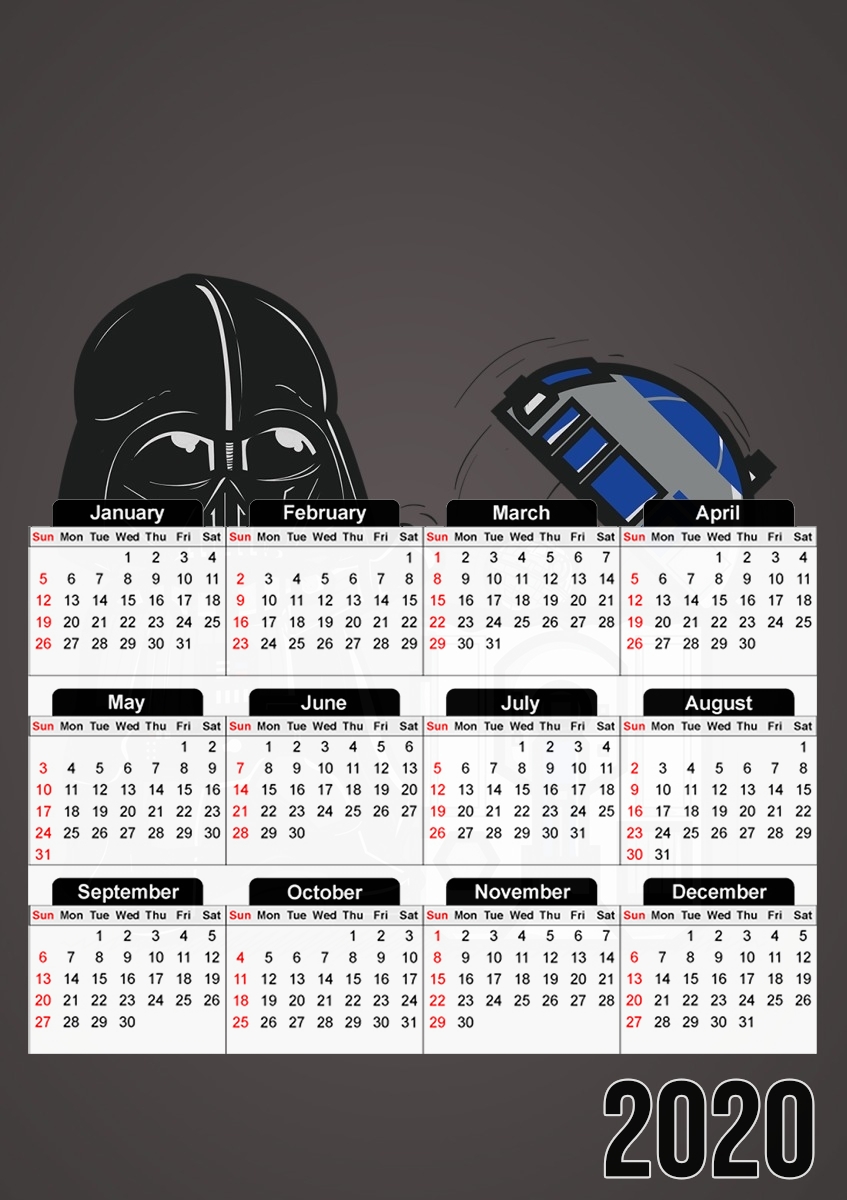  Robotic Trashcan for A3 Photo Calendar 30x43cm