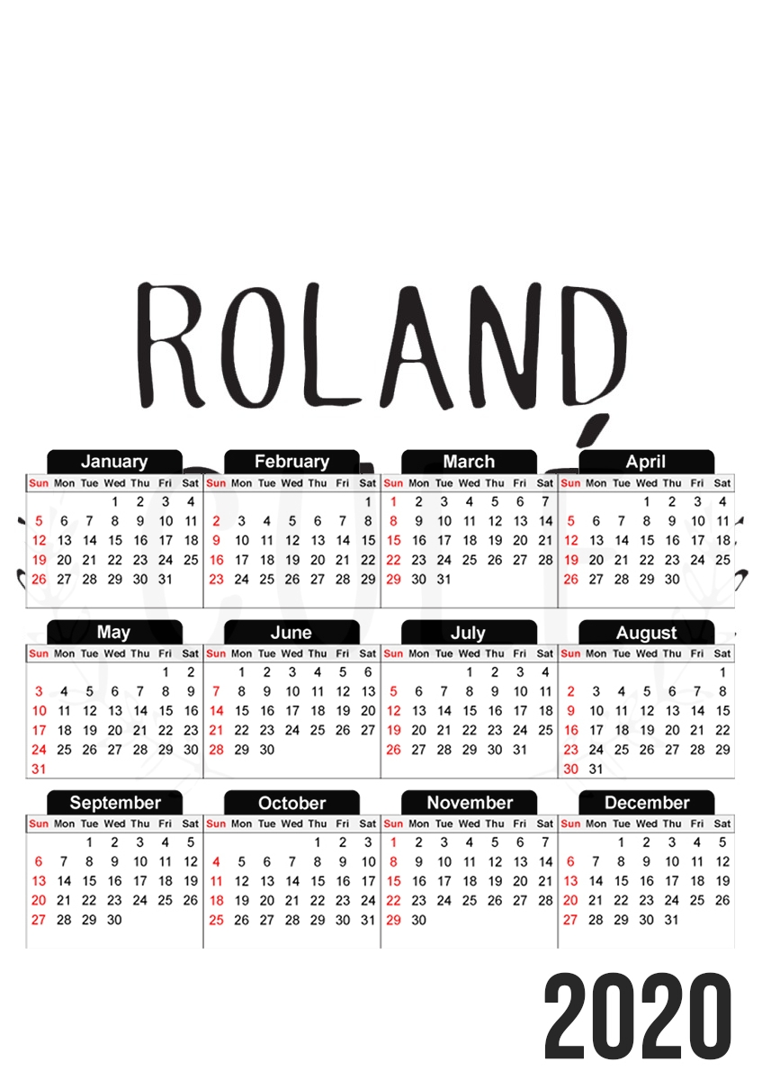  Roland Cule for A3 Photo Calendar 30x43cm