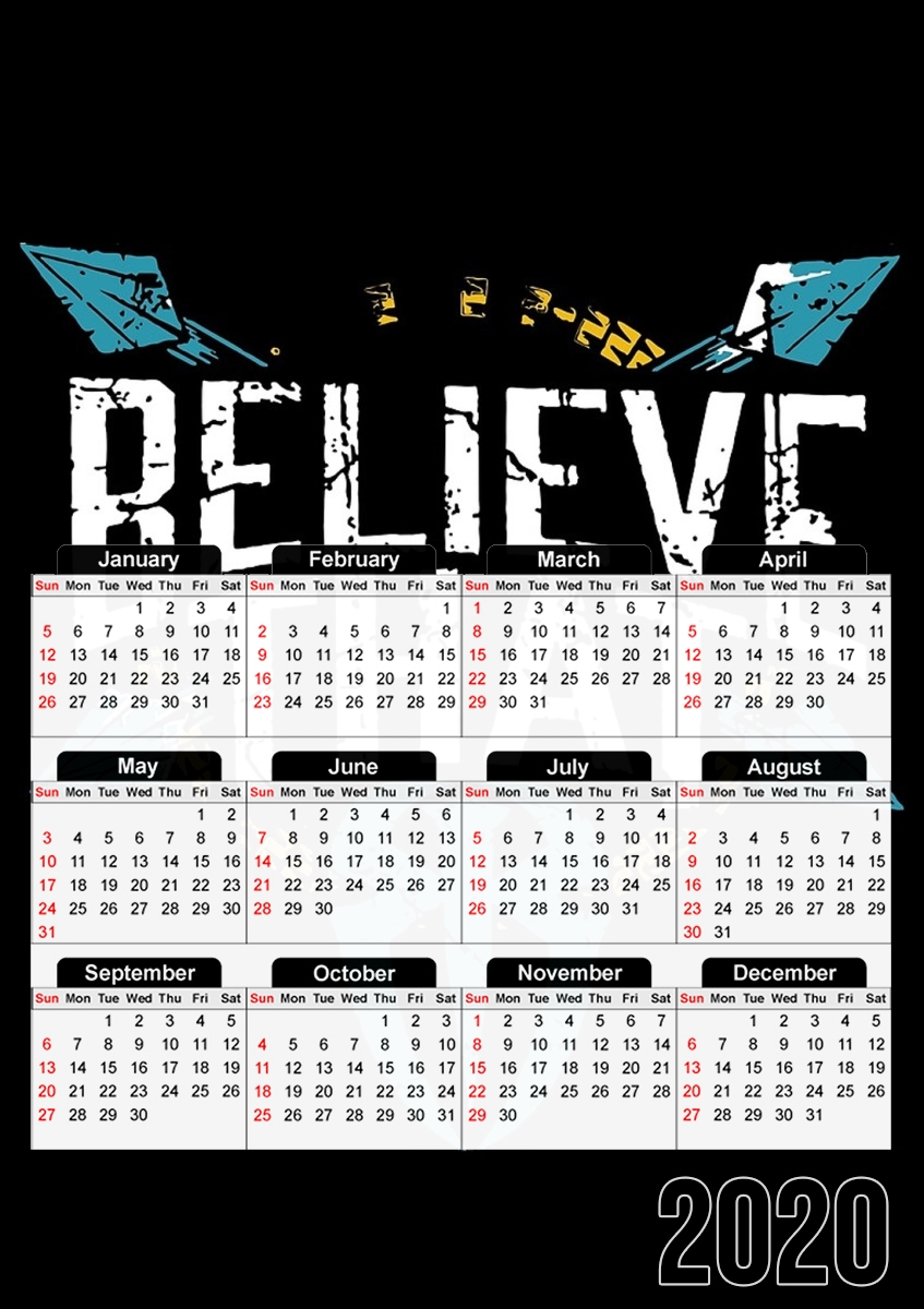  Roman Reigns Believe that for A3 Photo Calendar 30x43cm