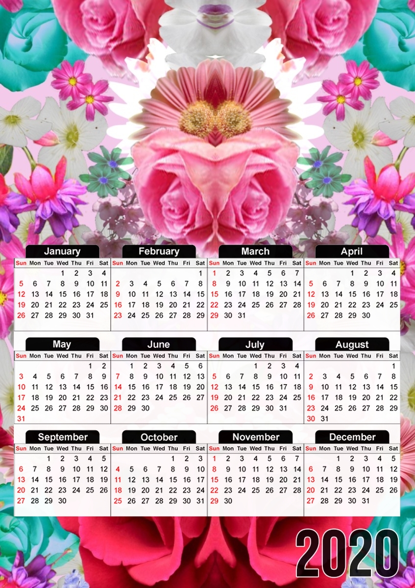  Roses Retro for A3 Photo Calendar 30x43cm