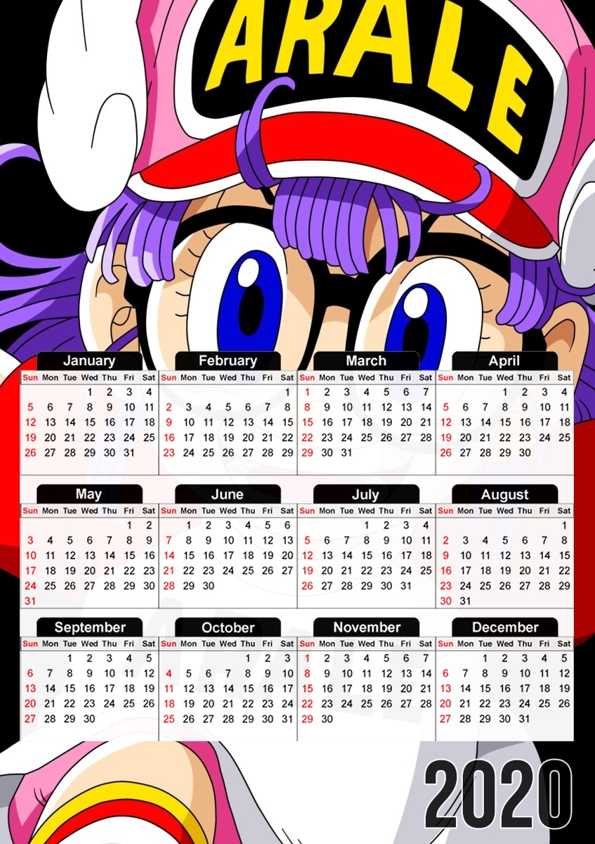  Run Arale Norimaki for A3 Photo Calendar 30x43cm