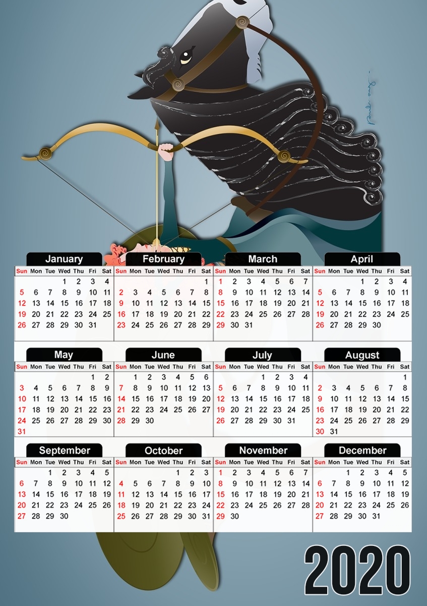  Sagittarius - Princess Merida for A3 Photo Calendar 30x43cm
