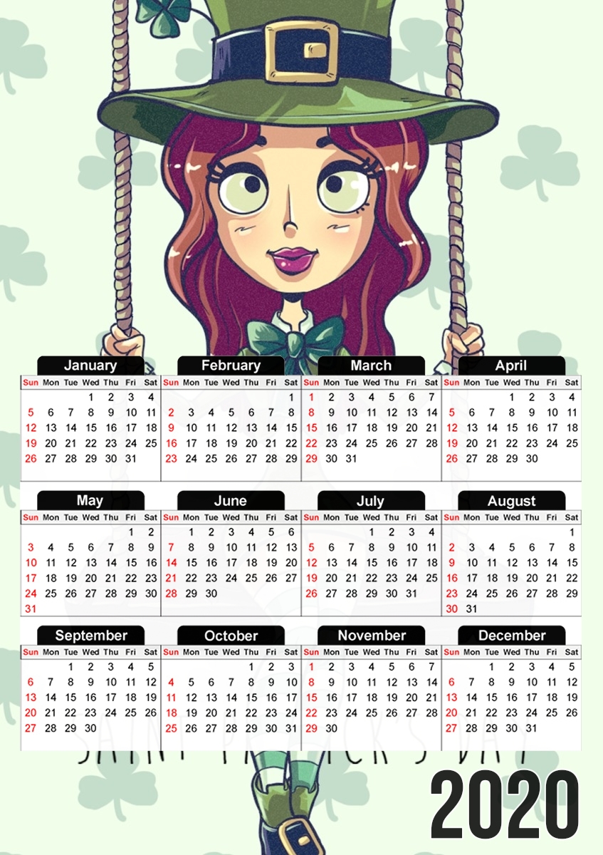  Saint Patrick's Girl for A3 Photo Calendar 30x43cm