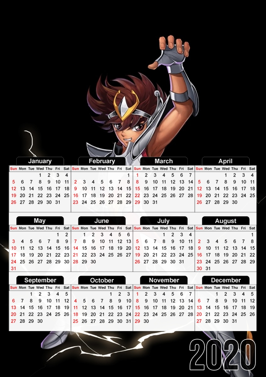  saint seiya Pegasus for A3 Photo Calendar 30x43cm