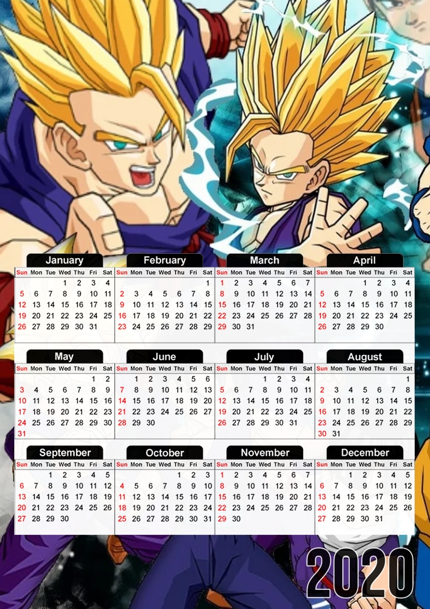  Sangohan evolution Fan Art for A3 Photo Calendar 30x43cm