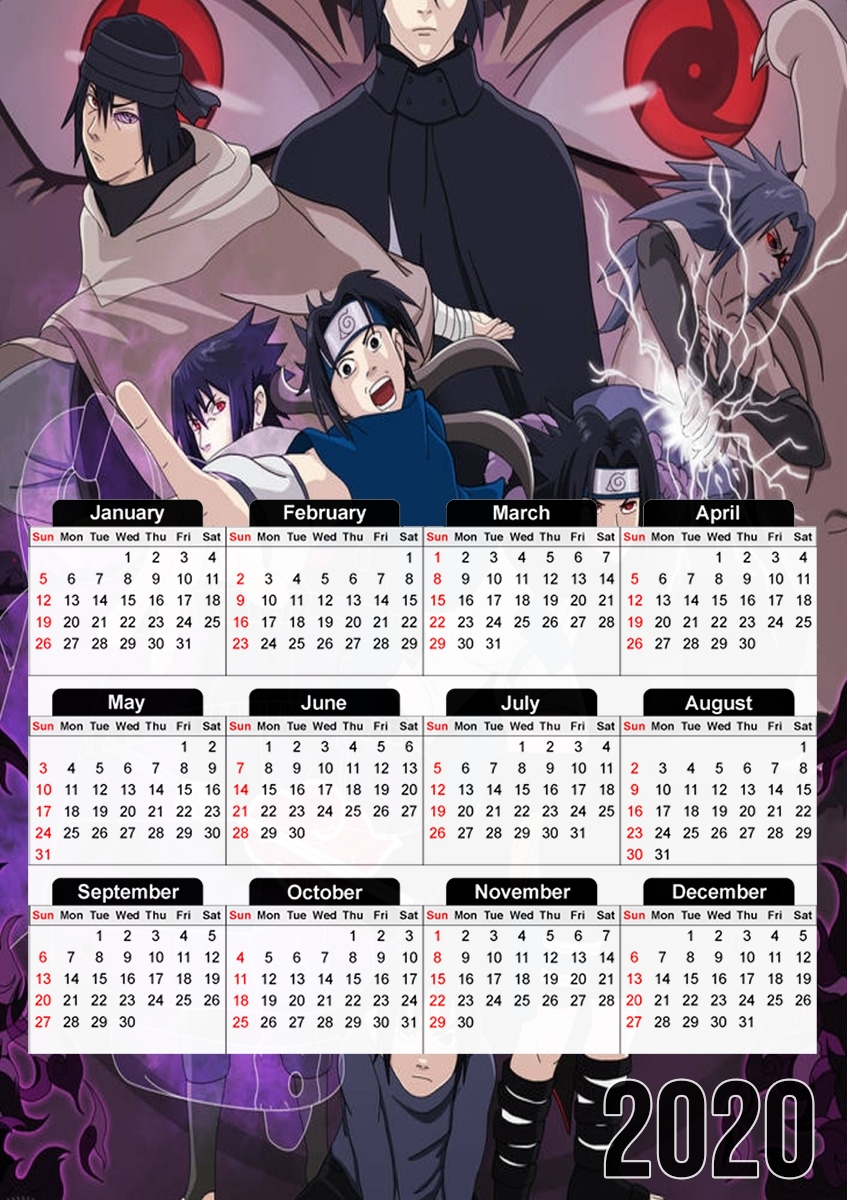  Sasuke Evolution for A3 Photo Calendar 30x43cm