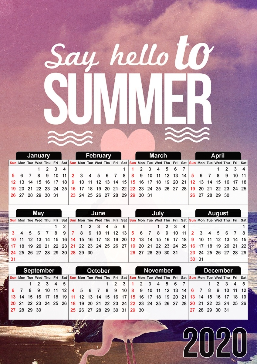  Say Hello Summer for A3 Photo Calendar 30x43cm