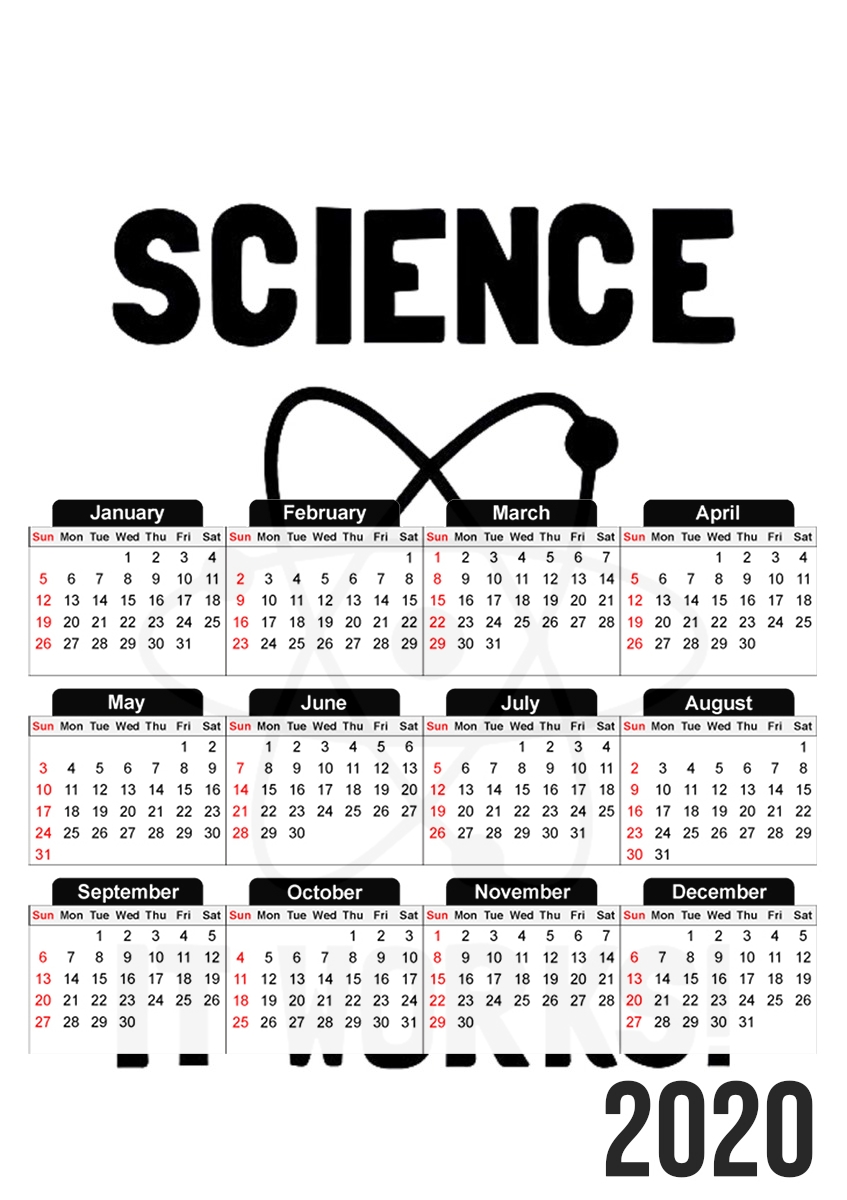  Science it works for A3 Photo Calendar 30x43cm