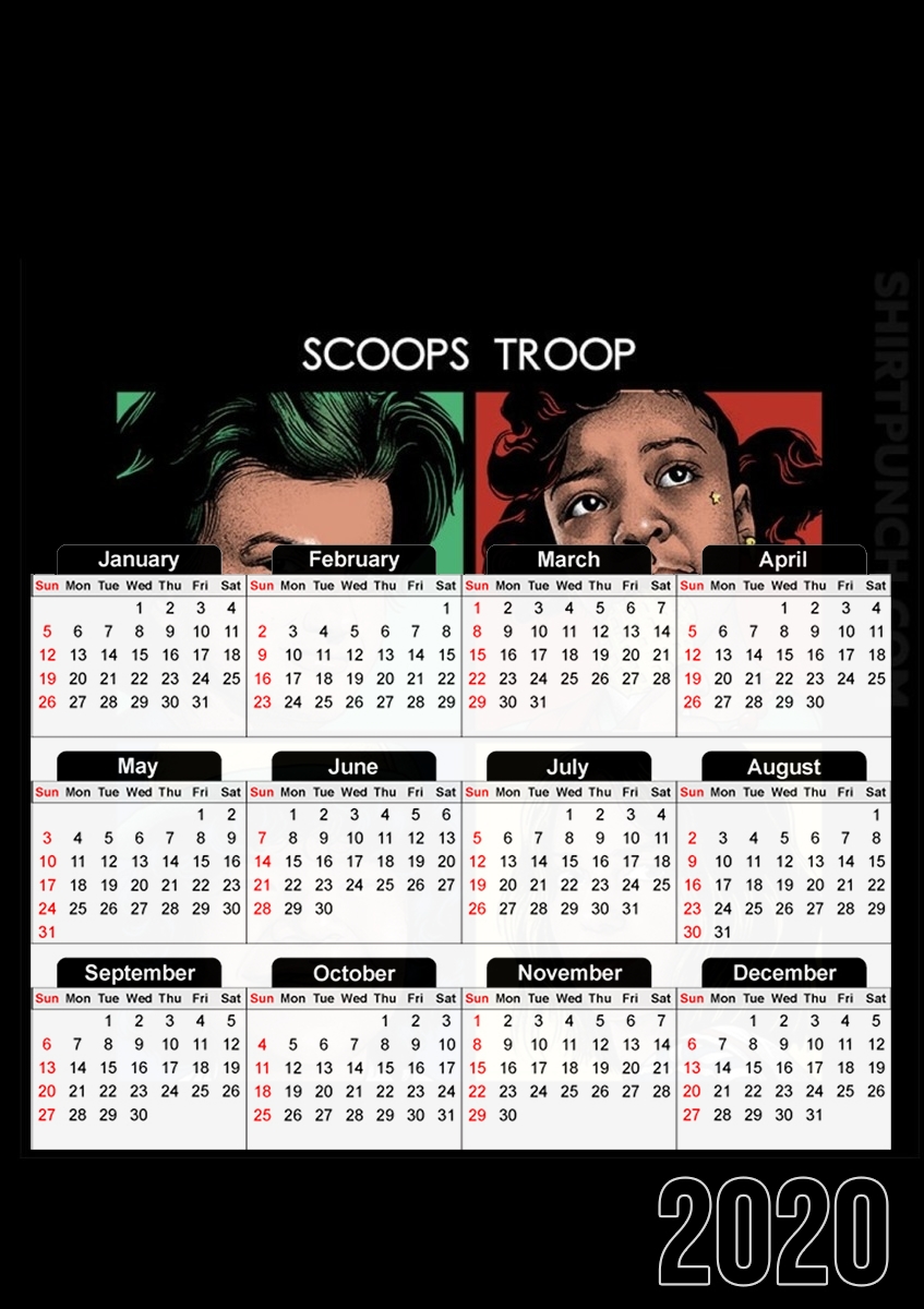  Scoops Troop Stranger Things for A3 Photo Calendar 30x43cm