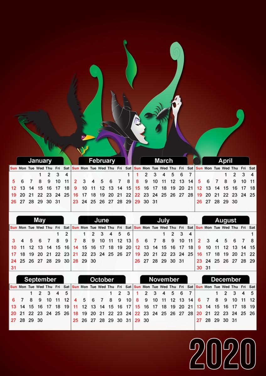  Scorpio - Maleficent for A3 Photo Calendar 30x43cm