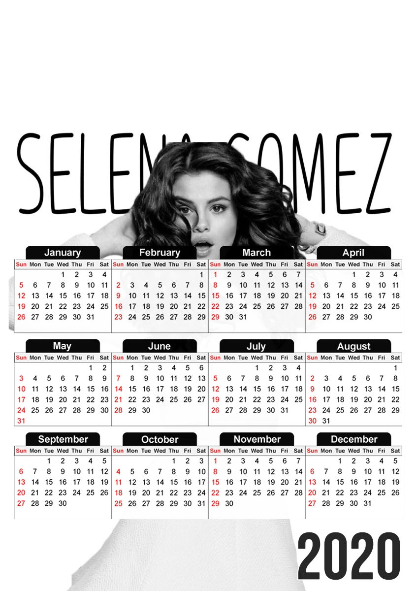  Selena Gomez Sexy for A3 Photo Calendar 30x43cm